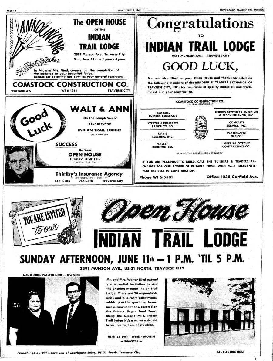Indian Trail Lodge - June 9 1967 Grand Opening Of 2891